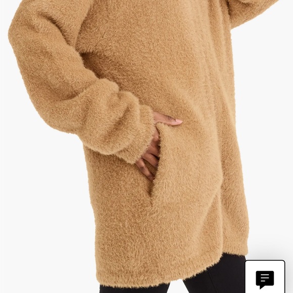 NWOT J CREW POINT SUR FUZZY CARDIGAN LT BLUE MEDIUM OVERSIZED ZIP UP JACKET - Picture 8 of 13